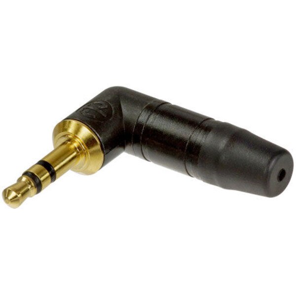 Main product image for Neutrik NTP3RC-B Plug 3.5mm Right Angle Black/Gold 092-333